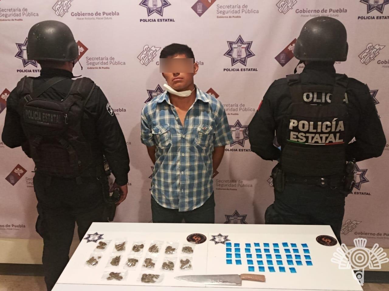Captura Policía Estatal a presunto narcovendedor - Curul Puebla