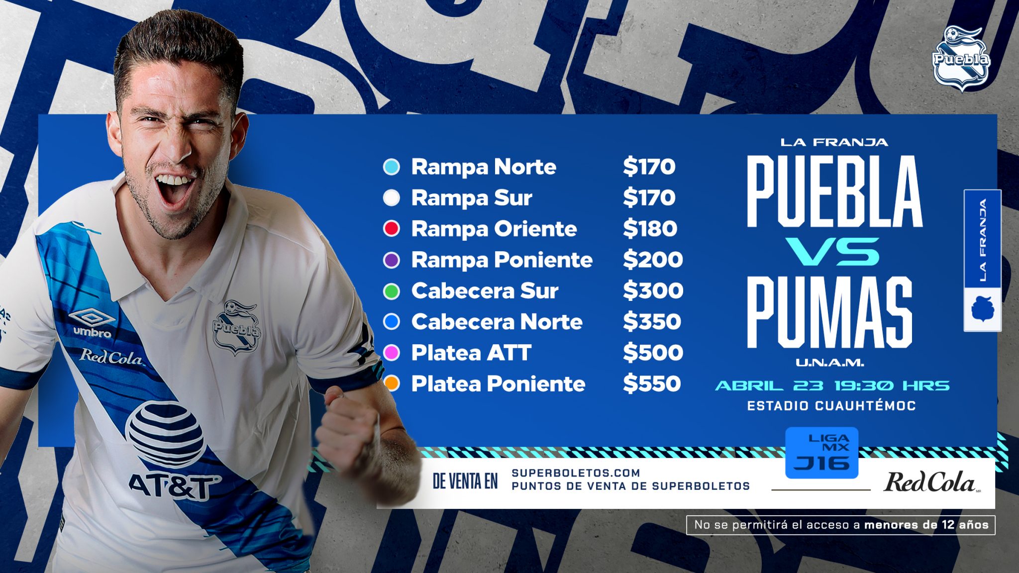 Lanzan venta de boletos por para el partido Puebla Pumas