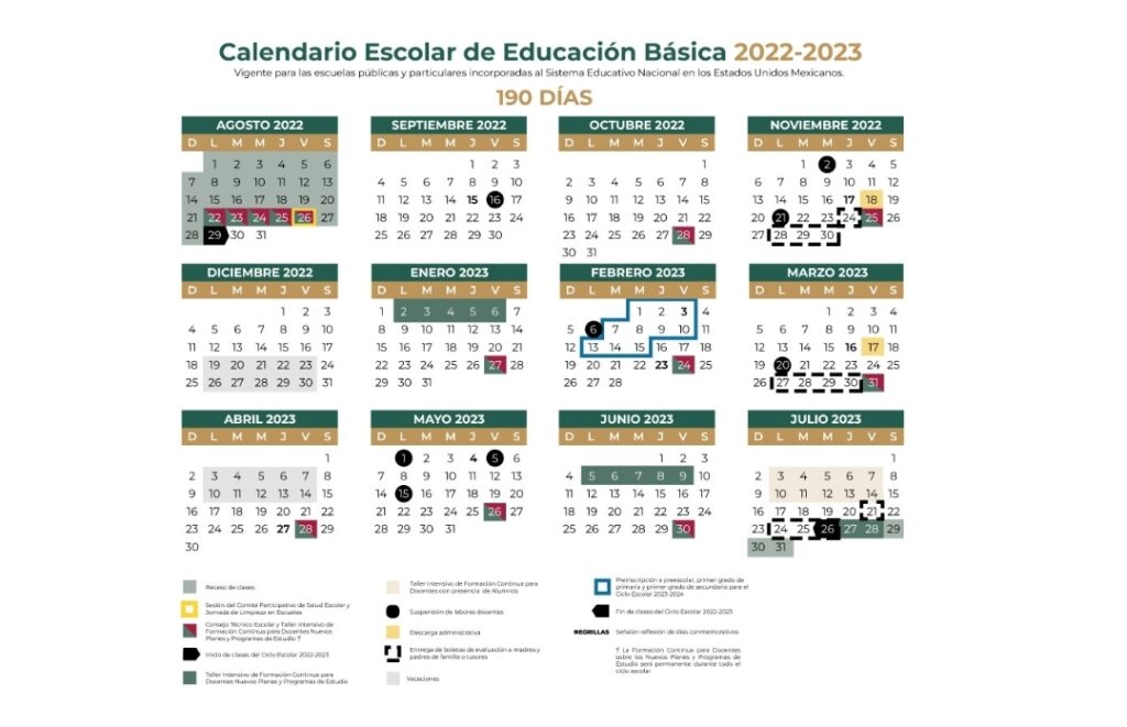 Calendario Escolar 2023 2024 Sep Puebla Image to u