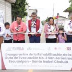 Rehabilitan ruta de evacuación del volcán Popocatépetl en Tecuanipan