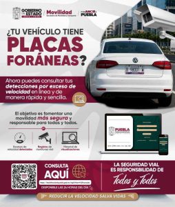 Habilita gobierno estatal consulta de detecciones por exceso de velocidad con placas foráneas