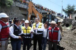 Alejandro Armenta anuncia apoyos y obras de prevención tras inundaciones en Ciudad Serdán