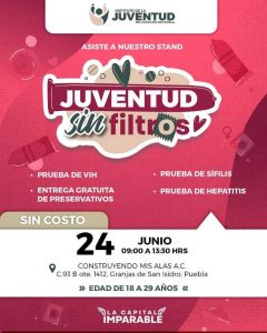 Invitan a jóvenes poblanos a realizarse pruebas gratuitas de salud sexual
