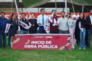 Huejotzingo tendrá cancha de fútbol de primer nivel: Roberto Solís da el banderazo de inicio en la Unidad Deportiva «Campo Santo»