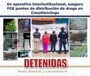En operativo interinstitucional, asegura FGE puntos de distribución de droga en Cuautlancingo