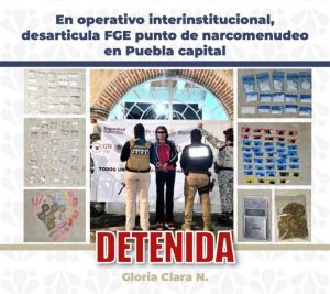 En operativo interinstitucional, desarticula FGE punto de narcomenudeo en Puebla capital