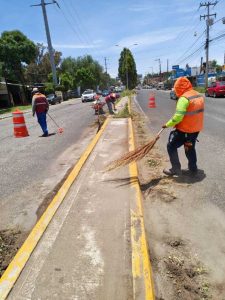 Refuerza Tonantzin Fernández mantenimiento urbano y servicios públicos en San Pedro Cholula