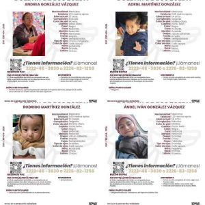 Andrea desapareció con sus tres hijos en Zacatlán