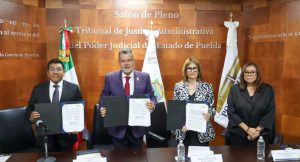 Suscriben Poder Judicial del Estado de Puebla y Tribunal Federal de Justicia Administrativa convenio de colaboración académica